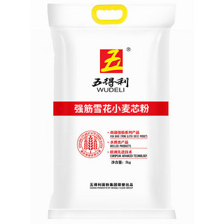 五得利 八星升级款强筋雪花小麦粉5kg 家用烘焙通用优质面粉