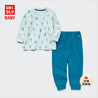 UNIQLO 優衣庫 嬰幼兒男寶女寶柔軟彈力棉質睡衣長袖461441/460797/460798