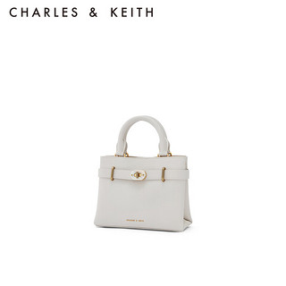 CHARLES & KEITH CHARLES&KEITH咖啡扣带饰手提包女单肩斜挎包凯莉包包女包女士CK2-30781677-