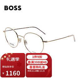 HUGO BOSS 雨果博斯 光学镜架男女款金色镜框金色镜腿眼镜框眼镜架1213 NOA 51MM