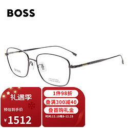 HUGO BOSS 雨果博斯 光学眼镜架男女款近视眼镜框1297F R81+佳锐1.67（1000度内）