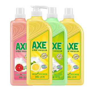 AXE 斧头 牌（AXE）洗洁精柠檬西柚花茶4瓶家庭装洗涤灵洗碗液果蔬通用高效抑菌去油