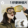 英瑞特 磁吸滑雪镜防雾雪镜护目眼镜女户外登山男雪山近视冬季头盔