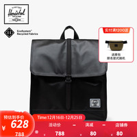 Herschel赫行 CITY中号学院风男女校园防水双肩包背包 黑色(中号14L)