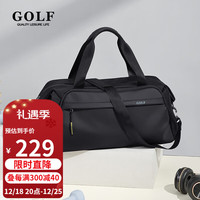 GOLF 高尔夫 旅行包男女运动包干湿分离短途手提行李包单肩斜挎旅游袋黑色