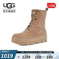 UGG 秋季新款男女同款舒适系带圆头马丁靴轮胎休闲靴 1143833 SAN | 沙色 40