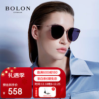 暴龙（BOLON）眼镜猫眼太阳镜女遮阳防晒墨镜 BL7186C35