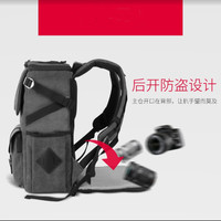 EIRMAI 锐玛 数码相机包帆布休闲摄影双肩单反包 地理背包适用佳能尼康包 数码微单防水户外便携男女专业大容量