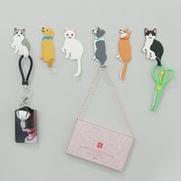 HAGCZATNG 日式挂钩创意卡通强力粘胶无痕免打孔壁挂浴室厨房可水洗粘钩门后钥匙