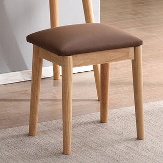 JIAYI 家逸 实木梳妆凳现代简约软包凳子家用卧室书桌凳北欧化妆凳