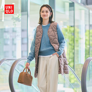 UNIQLO 优衣库 女装 高级轻型羽绒长款背心 羽绒服 460913