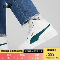 PUMA 彪马 男女同款复古休闲中帮板鞋 CA PRO MID 386759 白-圣诞绿-10 37