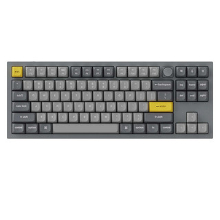Keychron Q3客制化机械键盘87键 有线办公键盘 Mac/ipad键盘 键盘机械 gasket结构RGB背光阳极铝壳可插拔红轴