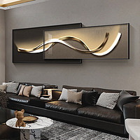 好久不见 现代轻奢客厅装饰画抽象高级感光影挂画叠加画沙发背景墙壁画