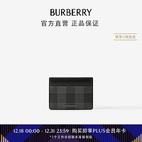 BURBERRY 博柏利 男士 格纹拼皮革卡片夹80702751