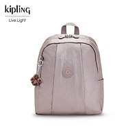kipling 凯普林 猴子包材质轻巧淡雅金属榛果色侧袋矩形时髦百搭设计后背包HAYDEE