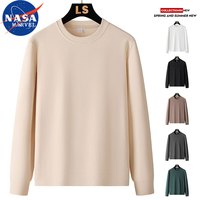 NASA MARVEL 男士双面德绒保暖圆领打底衫