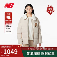 NEW BALANCE 23年女款保暖抗寒防风鸭绒户外羽绒服NPD4E122 LBE XL