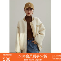 DUSHU 独束 大码女装两面穿仿羊羔毛羽绒衣女冬季微胖mm显瘦外套22DS4154 浅卡其 XL