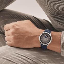 名士瑞士手表克里顿系列商务月相表自动机械鳄鱼皮带休闲男表