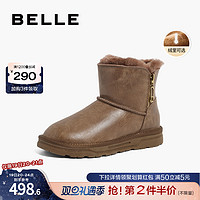 BeLLE 百丽 保暖雪地靴女靴2023冬季新款靴子加绒棉鞋短靴A4K1DDD3
