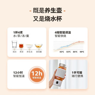 飞利浦便携玻璃电热烧水杯迷你养生壶智能保温煮茶冲奶家用旅行办公 AWP2776