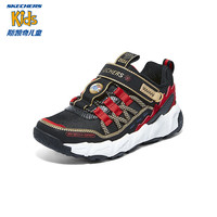 斯凯奇(Skechers)红色新年儿童鞋男童休闲老爹鞋407115L 黑色/红色/BKRD 27.5码