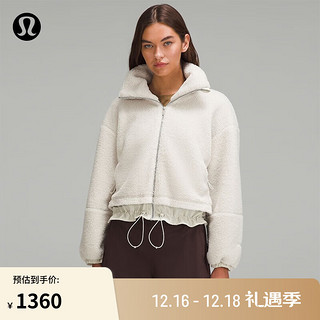 lululemon丨Textured Cinchable 女士抓绒拉链外套 LW3GW3S 米白色 6