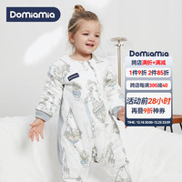 DOMIAMIA睡袋秋冬薄夹棉恒温睡袋四季通用分腿安抚豆豆绒儿童防踢被睡衣