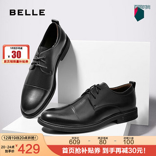 BaiLi 百丽 BeLLE 百丽 男士德比鞋 B3G25CM0A 黑色 40