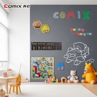 Comix 齐心 双层磁性黑板墙贴壁纸壁布可移除不伤墙儿童家用无尘涂鸦黑板