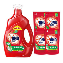 OMO 奥妙 洗衣液9.6斤除菌除螨整箱批家用实惠装持久留香加量补充袋装