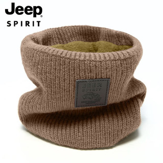 吉普（JEEP）帽子男士围脖加绒保暖针织围巾秋冬季防寒护脖套头围巾A0636