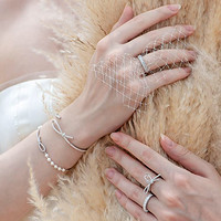 HEFANG Jewelry 何方珠宝 优雅丝带手链小众设计原创手环手镯手串首饰品送女友礼物