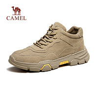 CAMEL 骆驼 舒适户外系带低帮休闲工装靴 A942541240 沙色加绒