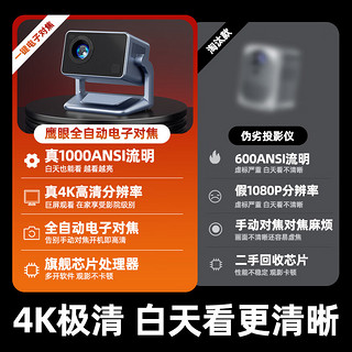T-BDN Baidu 百度 T-BDN 5G云台投影仪家用超高清画质360°可旋转4K解码