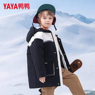 鸭鸭（YAYA）儿童羽绒服工装男童时尚帅气加厚保暖冬季中大童装外套SE 大红色 110cm