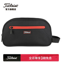 Titleist泰特利斯高尔夫包全新Players Dopp强手随身包时尚运动手包置物袋 黑/红(赠礼盒)