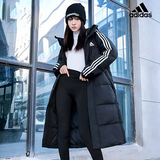 阿迪达斯（adidas）男装女装 23冬季保暖锁温运动服潮流休闲长款羽绒服 黑色/款/长款羽绒服 M/175/96A