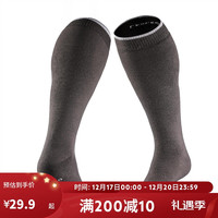 迪卡侬滑雪袜成人保暖长筒高筒毛巾底专业长袜运动袜黑色43~46-4565004