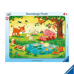 Ravensburger 睿思 拼图儿童30-48片早教玩具男女孩4-6岁生日礼物 动物宝宝50758