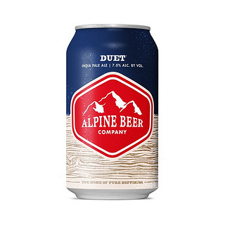 每天认识一款酒：Alpine Beer 阿尔派恩 高山二重奏 美式IPA啤酒 355ml*6听