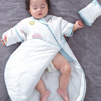 PIPILE 皮皮乐 T71394OW075W 婴儿可拆袖一体睡袋 经典春夏款