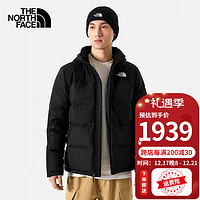 The North Face北面羽绒服男秋冬户外登山服防风防寒550蓬鹅绒羽绒夹克外套 JK3/黑色 M