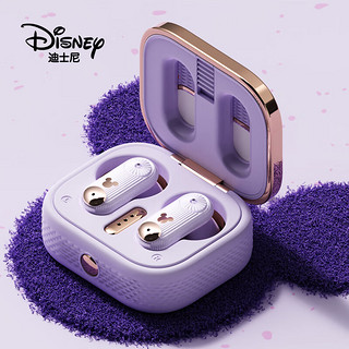 Disney 迪士尼 无线蓝牙耳机半入耳式女生潮酷炫彩灯光超长续航智能降噪游戏低延迟 Q9紫色