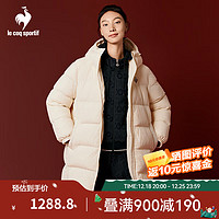 乐卡克（Le coq sportif）法国公鸡新年双旦款男女款冬三色系列运动羽绒服棉服 原白色/WAS S