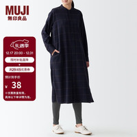 無印良品 無印良品 MUJI 女式 使用了棉的冬季内衣 十分长收腿裤 打底裤 深灰色 M
