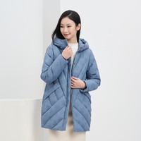 波司登女中长款装羽绒服外套保暖新年红色羽绒外套