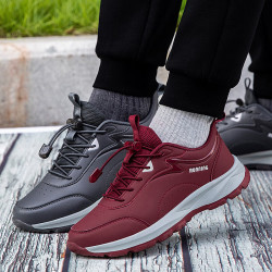 【省65元】其他品牌运动板鞋_足力建老人鞋男女防水休闲皮面春秋季