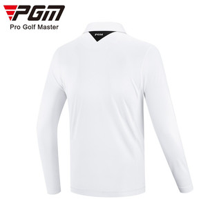 PGM  高尔夫服装 男士长袖t恤 秋冬季翻领POLO衫 golf男装上衣 YF480-白色 XL